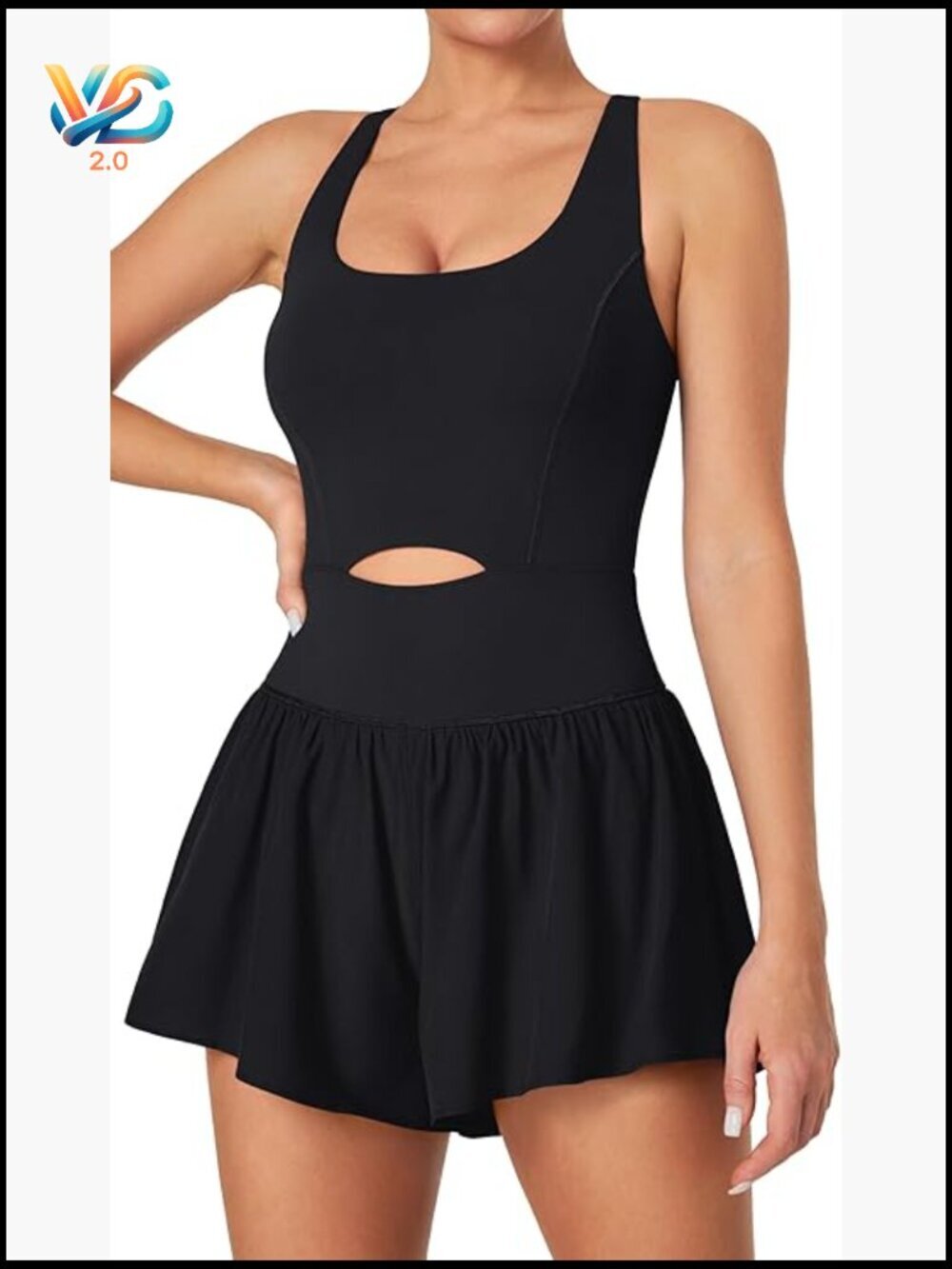 Workout Romper Tummy Control Padded Athletic Romper with Shorts Running Onesie